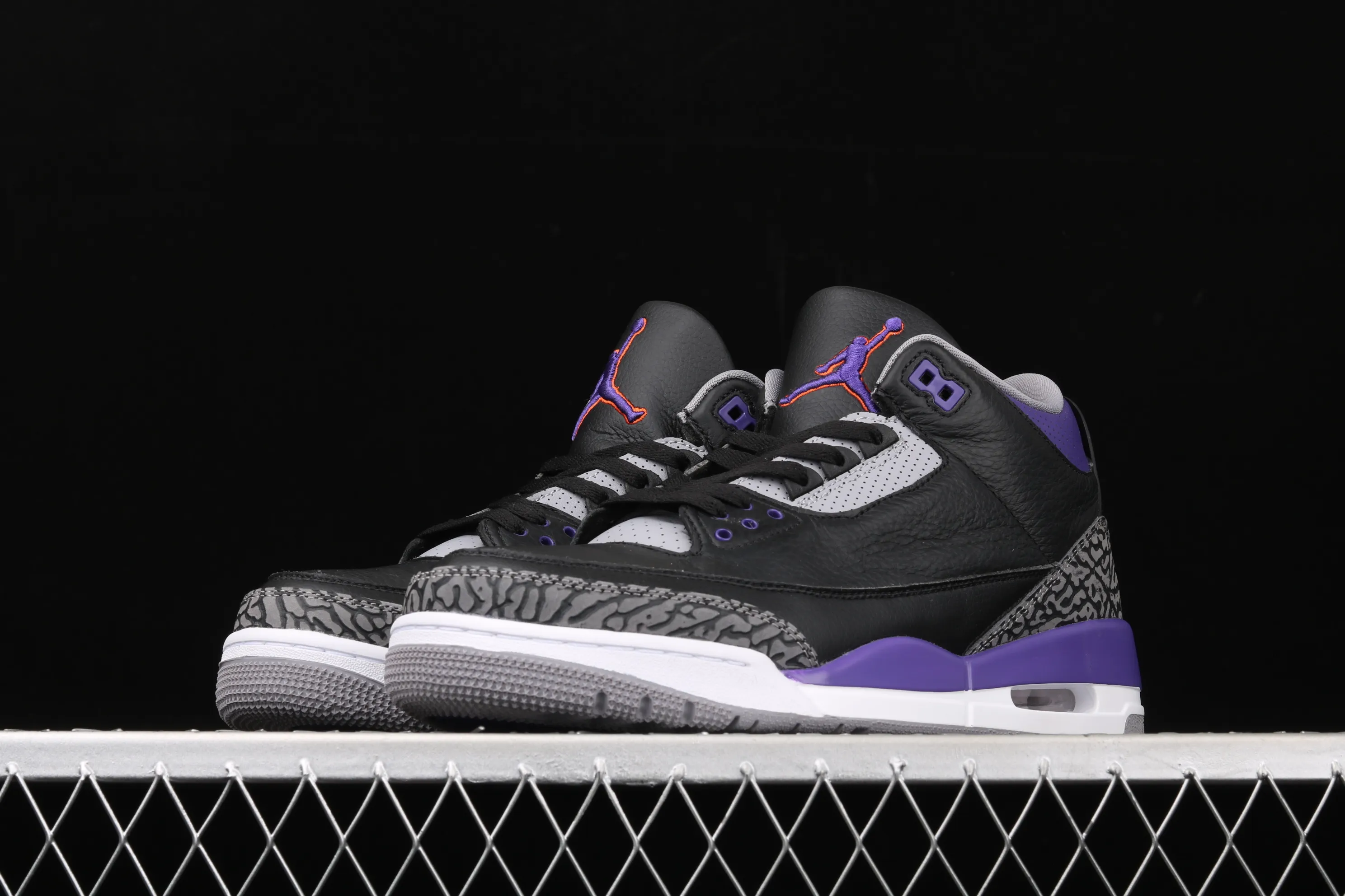All categories Air Jordan Jordan series basketball shoes Air Jordan 3 Air Jordan 3 "Court Purple" AJ3 Joe 3 burst black and purple basketball shoes CT8532-050